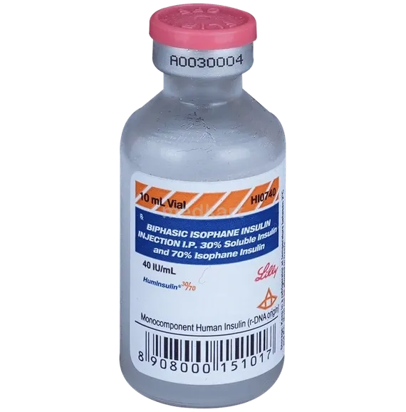 huminsulin 30/70 40iu vial 10 ml